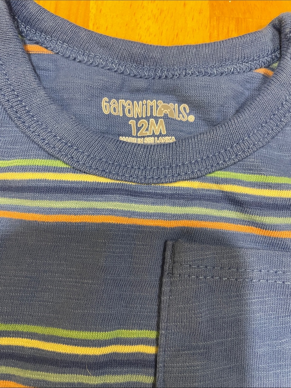 Blue Striped Tank Top with Light Blue Shorts and Navy Sweatpants Set - Picture 5 of 7